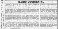 Teatro documental  [artículo] Pedro Labra.