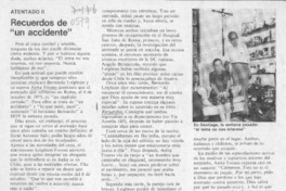 Recuerdos de "un accidente"  [artículo] O. M.