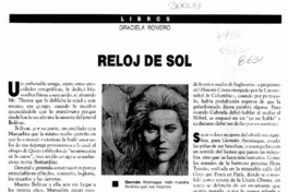 Reloj de sol  [artículo] Graciela Romero.