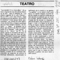 "La mano y la gallina"  [artículo] Pedro Labra.