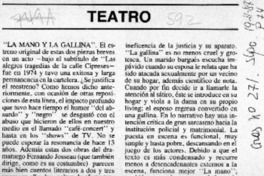 "La mano y la gallina"  [artículo] Pedro Labra.