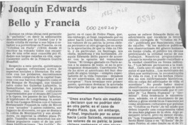 Joaquín Edwards Bello y Francia