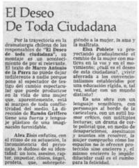 El Deseo de toda ciudadana