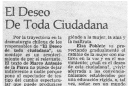 El Deseo de toda ciudadana