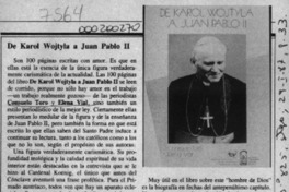 De Karol Wojtyla a Juan Pablo II  [artículo].