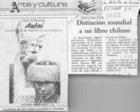 Distinción mundial a un libro chileno  [artículo].