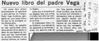 Nuevo libro del padre Vega  [artículo].