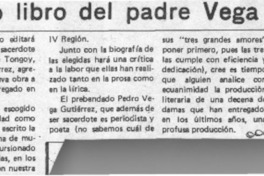 Nuevo libro del padre Vega  [artículo].