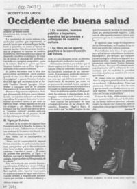 Occidente de buena salud  [artículo] Darío Oses.
