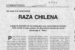Raza chilena  [artículo].
