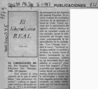 El Liberalismo real  [artículo].
