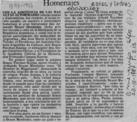 Homenajes  [artículo].