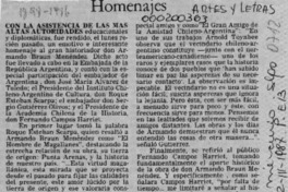 Homenajes  [artículo].