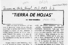"Tierra de hojas"  [artículo] Reinaldo Sandoval Durán.