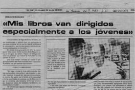 José Luis Rosasco, "Mis libros van dirigidos especialmente a los jóvenes"  [artículo].