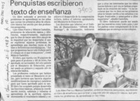 Penquistas escribieron texto de enseñanza  [artículo].