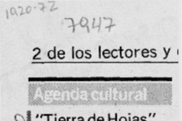 "Tierra de hojas" de Luis Oyarzún  [artículo].