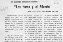 "Las horas y el silencio"  [artículo] Reinaldo Sandoval Durán.