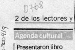 Presentaron libro de Jorge Peña Vial  [artículo].