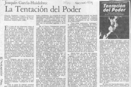 Joaquín García-Huidobro, la tentación del poder  [artículo] Carlos I. Massini-Correas.