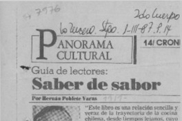 Saber de sabor  [artículo] Hernán Poblete Varas.