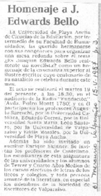 Homenaje a J. Edwards Bello