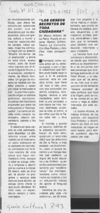 "Los Deseos secretos de toda ciudadana"  [artículo].