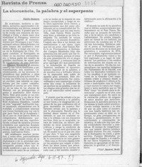 La elocuencia, la palabra y el esperpento  [artículo] Emilio Romero.