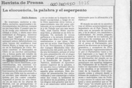 La elocuencia, la palabra y el esperpento  [artículo] Emilio Romero.