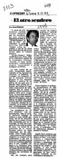 El otro sendero  [artículo] José Piñera.