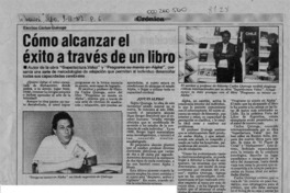 Cómo alcanzar el éxito a través de un libro  [artículo].