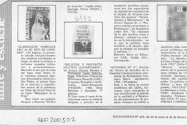 "Religión y proyecto político autoritario"  [artículo].