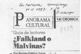 Falkland o Malvinas?  [artículo] Hernán Poblete Varas.
