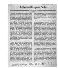 Antonio Bórquez Solar  [artículo] Andrés Sabella.