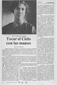 Tocar el cielo con las manos