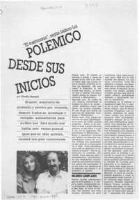 "El matrimonio", según Isidoro Loi polémico desde sus inicios  [artículo] Claudia Musatadi.