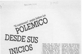 "El matrimonio", según Isidoro Loi polémico desde sus inicios  [artículo] Claudia Musatadi.