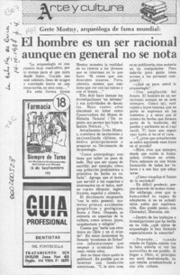 El hombre es un ser racional -- aunque no siempre se note  [artículo] Lucy Bennett.