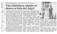Una ciudadana cumple su deseo en Sala del Angel  [artículo].