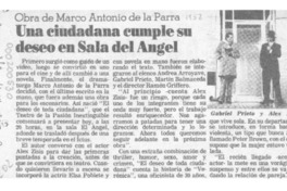 Una ciudadana cumple su deseo en Sala del Angel  [artículo].