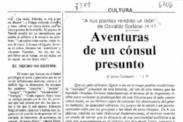 Aventuras de un cónsul presunto  [artículo] Alfonso Calderón.