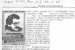 José Carrasco, asesinato de un periodista