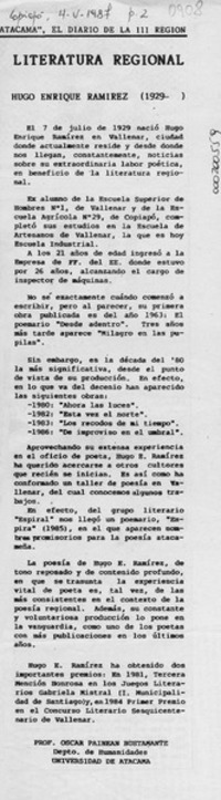 Hugo Enrique Ramírez (1929- )