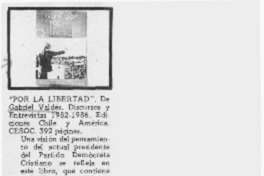 Por la libertad  [artículo].