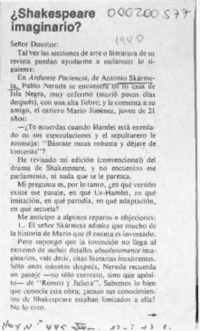 Shakespeare imaginario?  [artículo] Hereward Ledger Vadillo.