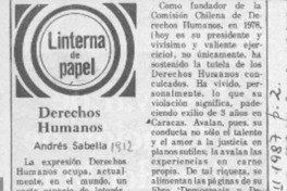Derechos humanos  [artículo] Andrés Sabella.