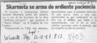 Skármeta se arma de ardiente paciencia  [artículo].