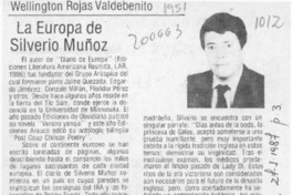 La Europa de Silverio Muñoz  [artículo] Wellington Rojas Valdebenito.