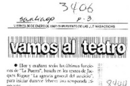 Vamos al teatro  [artículo].