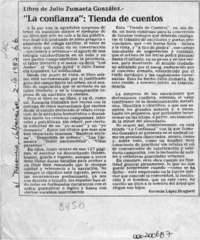 "La confianza", tienda de cuentos  [artículo] Germán López Droguett.